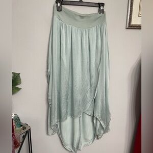 ANGELA MARA SILK Blend OVERLAY PANT Seafoam Green size S